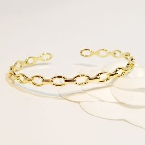 Dainty Delicate Paperclip Open Cuff Bracelet NEW